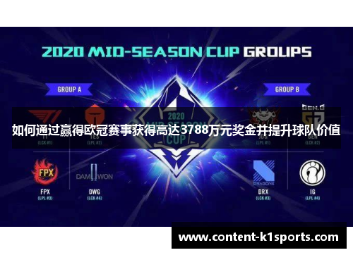 如何通过赢得欧冠赛事获得高达3788万元奖金并提升球队价值