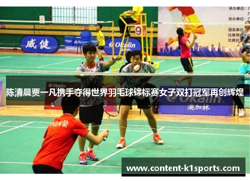 陈清晨贾一凡携手夺得世界羽毛球锦标赛女子双打冠军再创辉煌